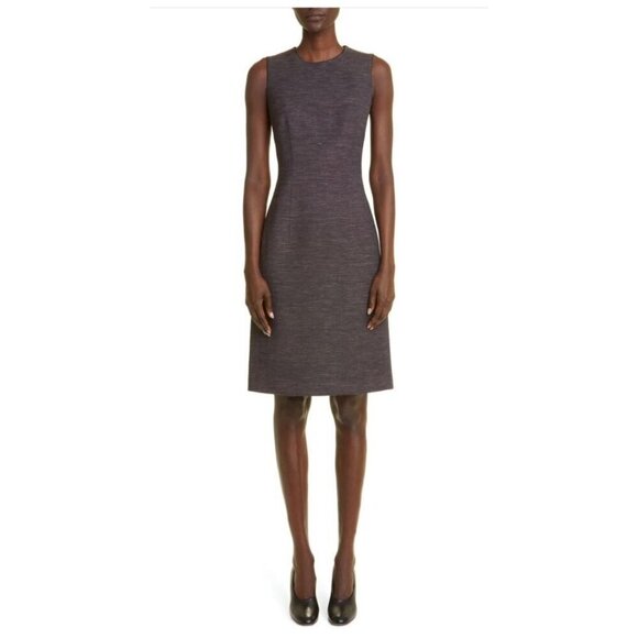 Lafayette 148 New York Womens Black Sleeveless Wool Blend Sheath Dress Sz 12 New - Picture 1 of 13